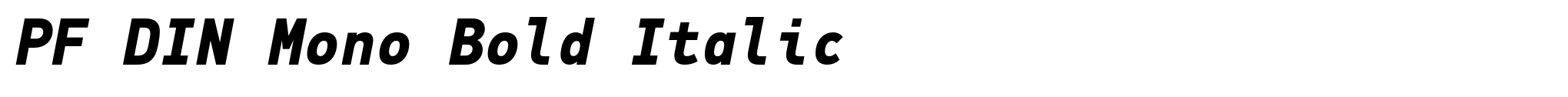 PF DIN Mono Bold Italic image